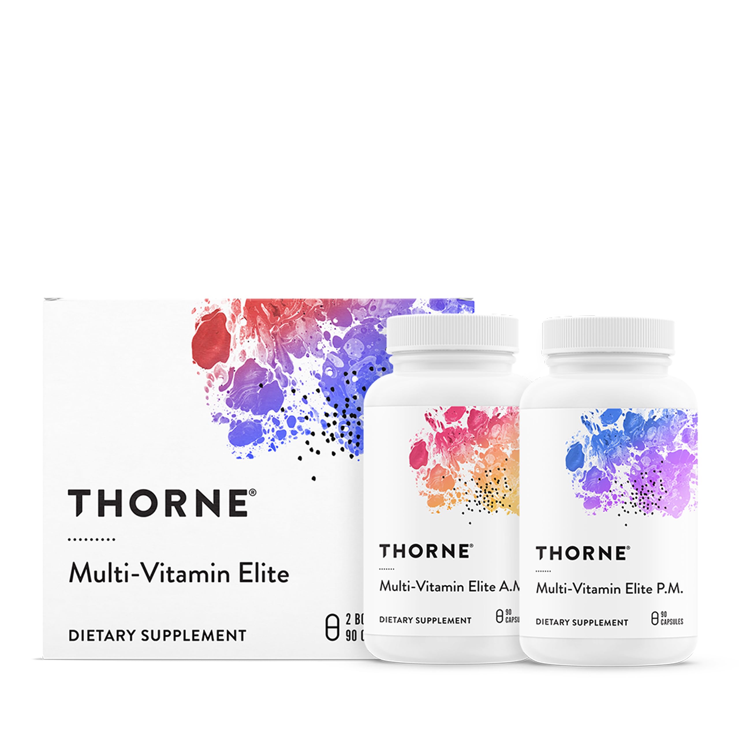 THORNE - Multi-Vitamin Elite - Daily Nutritional Supplement - AM Formula Supports Cellular Energy Production &PM Formula Supports Restful Sleep THORNEBuy Supplements Australia