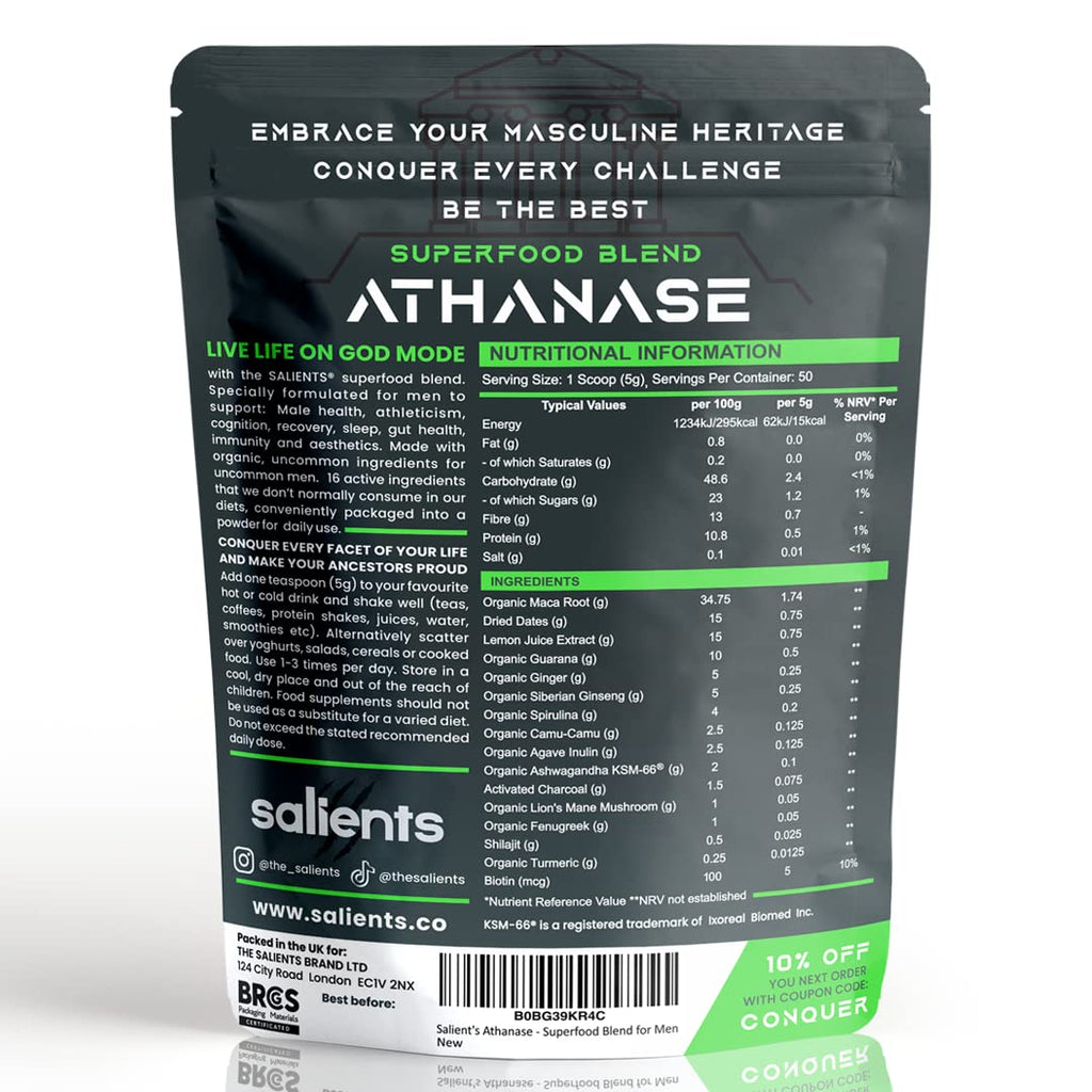 SALIENTS® ATHANASE® | Men's Super Greens Powder | Superfood Powder Blend SalientsBuy Supplements Australia