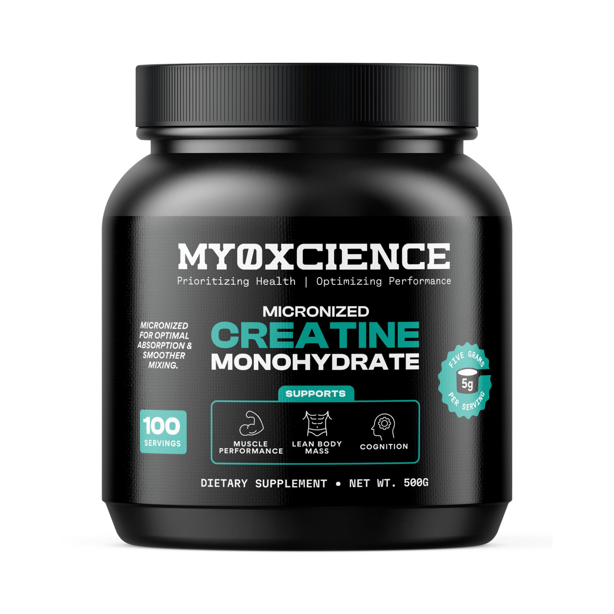 MYOXCIENCE Micronized Creatine | Supports Muscle Performance, Lean Body Mass, & Cognition | 100 Servings MYOXCIENCEBuy Supplements Australia
