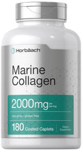 Horbäach Marine Collagen Peptides 2000mg | 180 Caplet Capsules | Type 1 with Calcium | Non-GMO, Gluten Free Supplement Horbäach buy supplements Au