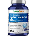 NusaPure Hyaluronic Acid 300mg 250 Veggie Capsules (Non-GMO, Vegan) NusaPureBuy Supplements Australia