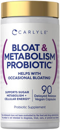 Carlyle Bloat and Metabolism Probiotic | 90 Capsules | Bloating Relief Formula | Sugar & Cellular Energy Support | for Women and Men | Vegan, Non-GMO, Gluten Free CarlyleBuy Supplements Australia