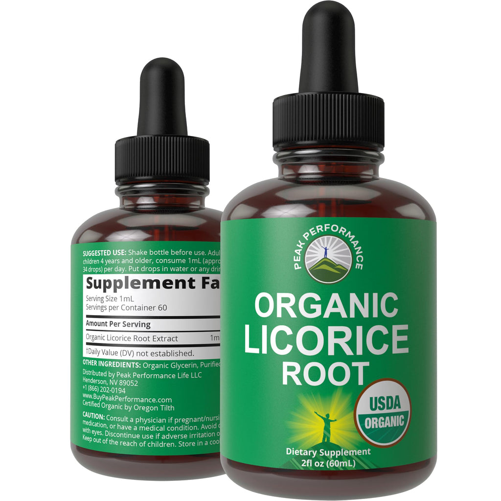 USDA Organic Licorice Root Extract Liquid Drops Supplement. Vegan Tincture for Digestion + Respiratory Health. Extracto de Regaliz Root Oil Herb. Zero Sugar, Gluten Free Supplements for Women and Men Peak PerformanceBuy Supplements Australia