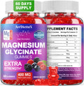 Magnesium Glycinate Gummies 400mg, Sugar Free Mаgnеsium Gummiеs for Adults with Magnesium Malate, Zinc, and Vitamin B6 for Sleep, Body Support and Relaxation, Non GMO, 60 Count-Multi-Flavor ArtDietistXBuy Supplements Australia