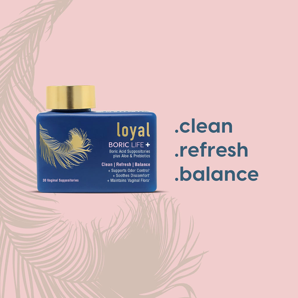 Loyal Boric Life Plus - Boric Acid Suppositories with Aloe & FOS - Supports Odor Control - Soothes Discomfort - Maintains Intimate Flora - Made in USA (30 Count) LoyalBuy Supplements Australia