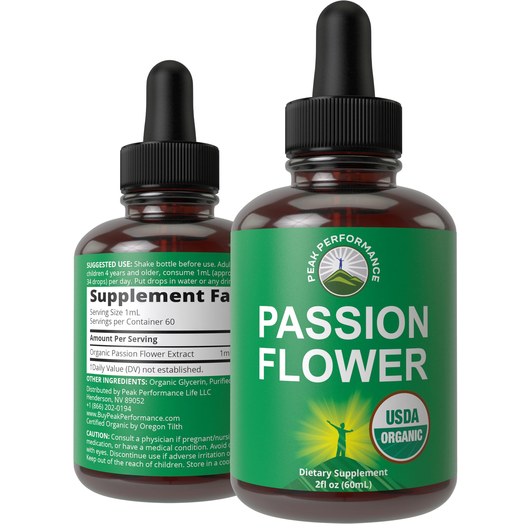 USDA Organic Passion Flower Extract Vegan Liquid Drops with High Bioavailability for Women and Men. Organic Passionflower Supplement with Zero Sugar and Gluten Free. for Calm, Relaxation Support. Peak PerformanceBuy Supplements Australia