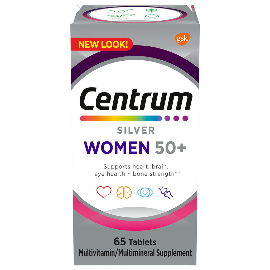 Centrum Silver Women's Multivitamin for Women 50 Plus, Multivitamin/Multimineral Supplement with Vitamin D3, B Vitamins, Non-GMO Ingredients CentrumBuy Supplements Australia