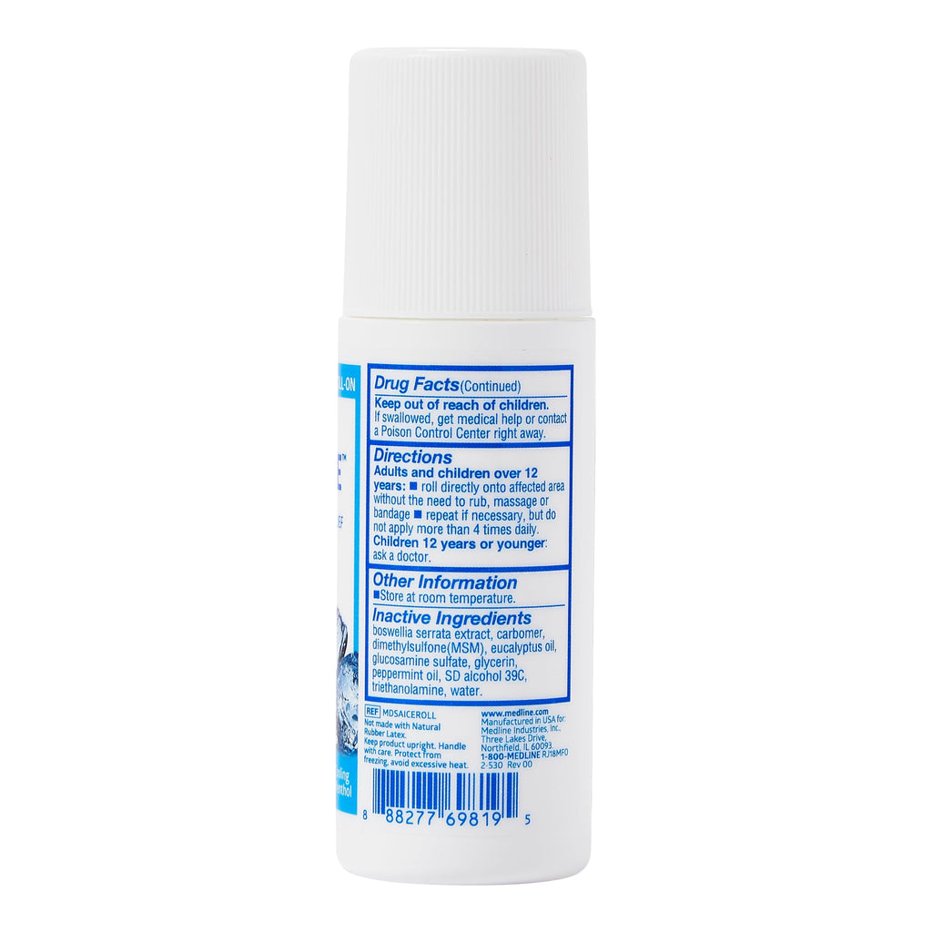 Medline ActivICE Roll-On Cooling Gel, Topical Pain Relief for Arthritis, Joint, Muscle, Back & Body Aches & Pain, 3 oz (3 Count) MedlineBuy Supplements Australia