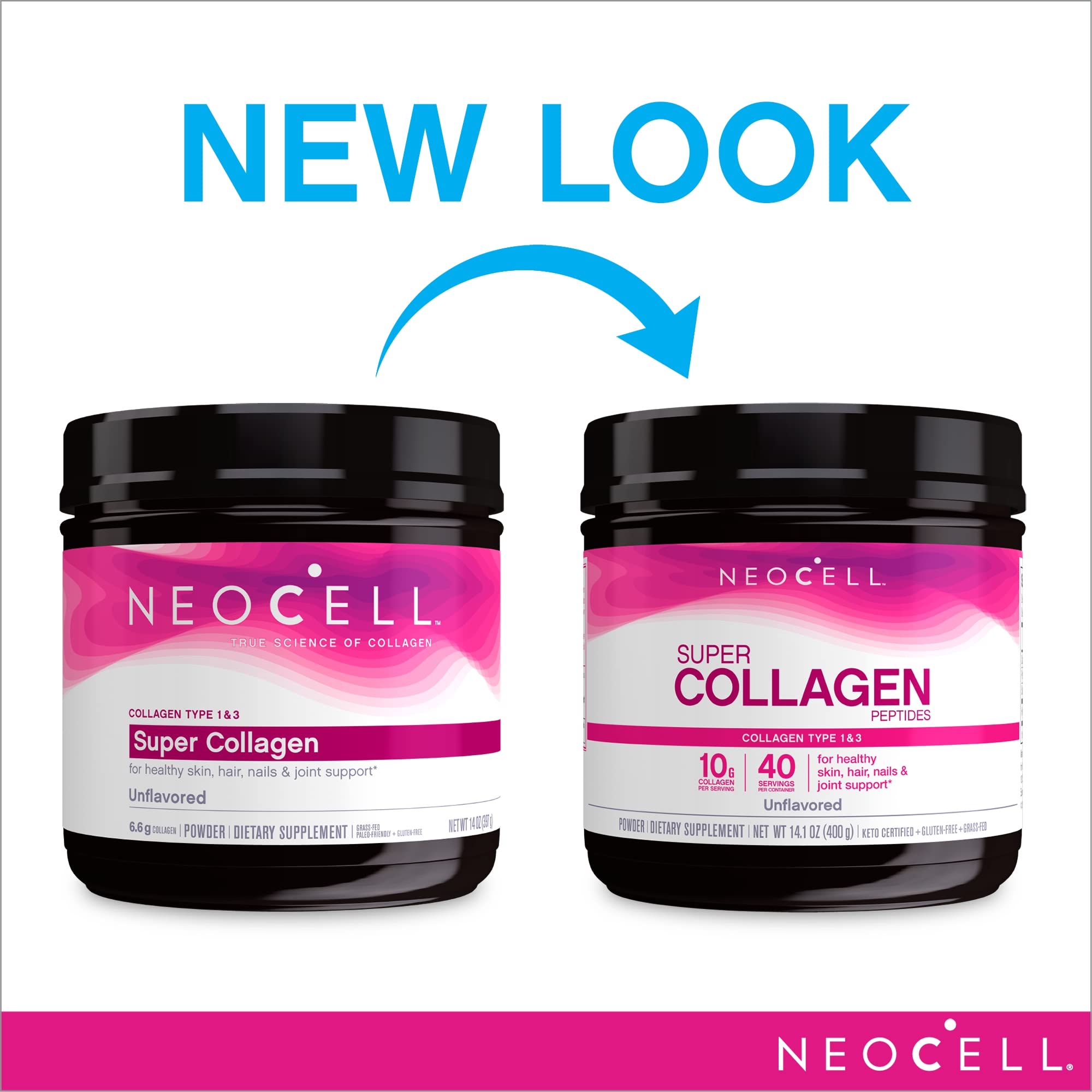 NeoCell Super Collagen Powder, 10g Collagen Peptides per Serving & Super Collagen NeoCellBuy Supplements Australia