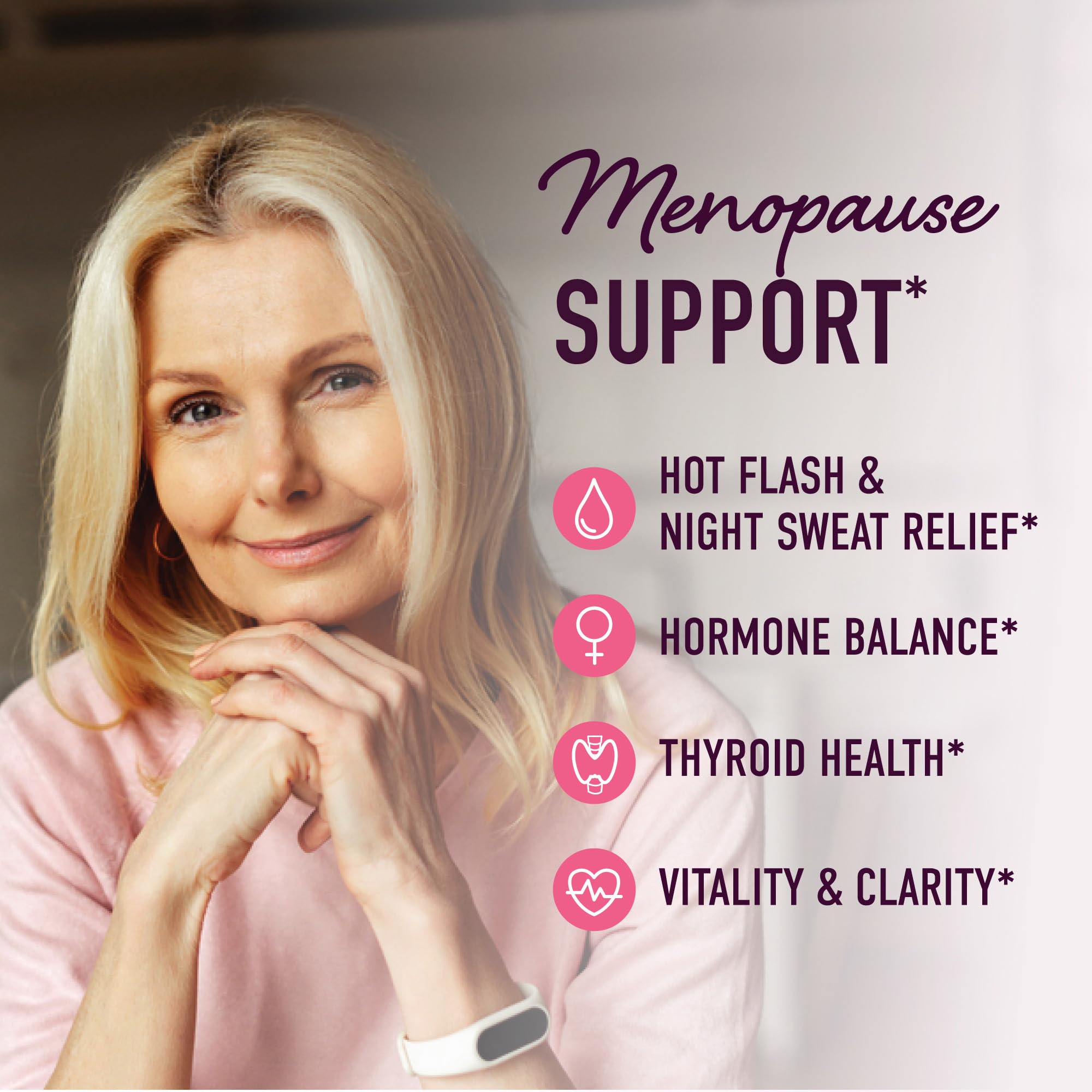 Menopause Support Gummies | Hormone Balance Relief for Hot Flashes, Night Sweats, Mood Swings, & Bloating | with Phytoestrogen Soy, Vitamin D3, PABA, Biotin | Vegetarian, Gluten-Free | 60 Count SMNutritionBuy Supplements Australia