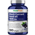NusaPure Black Currant Seed Oil 1605 mg Gamma Linoleic Acid (GLA) 15% 180 Softgels (Non-GMO, Soyfree) NusaPureBuy Supplements Australia