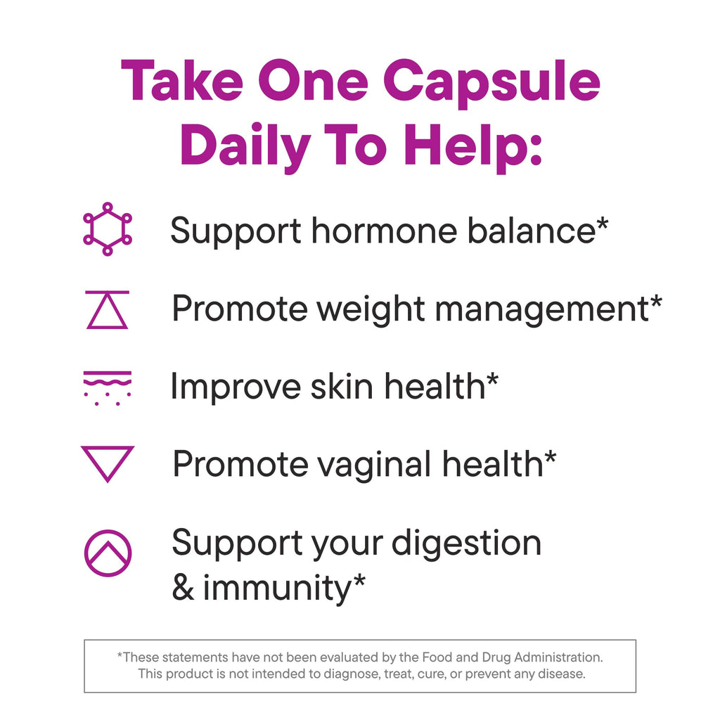 Daily Nouri Hormone Balance Probiotics for Women | Hormonal Balance Support | Vaginal pH + Gut Health | 7 Clinically Studied Strains + Omega | 30-Day Supply Daily NouriBuy Supplements Australia