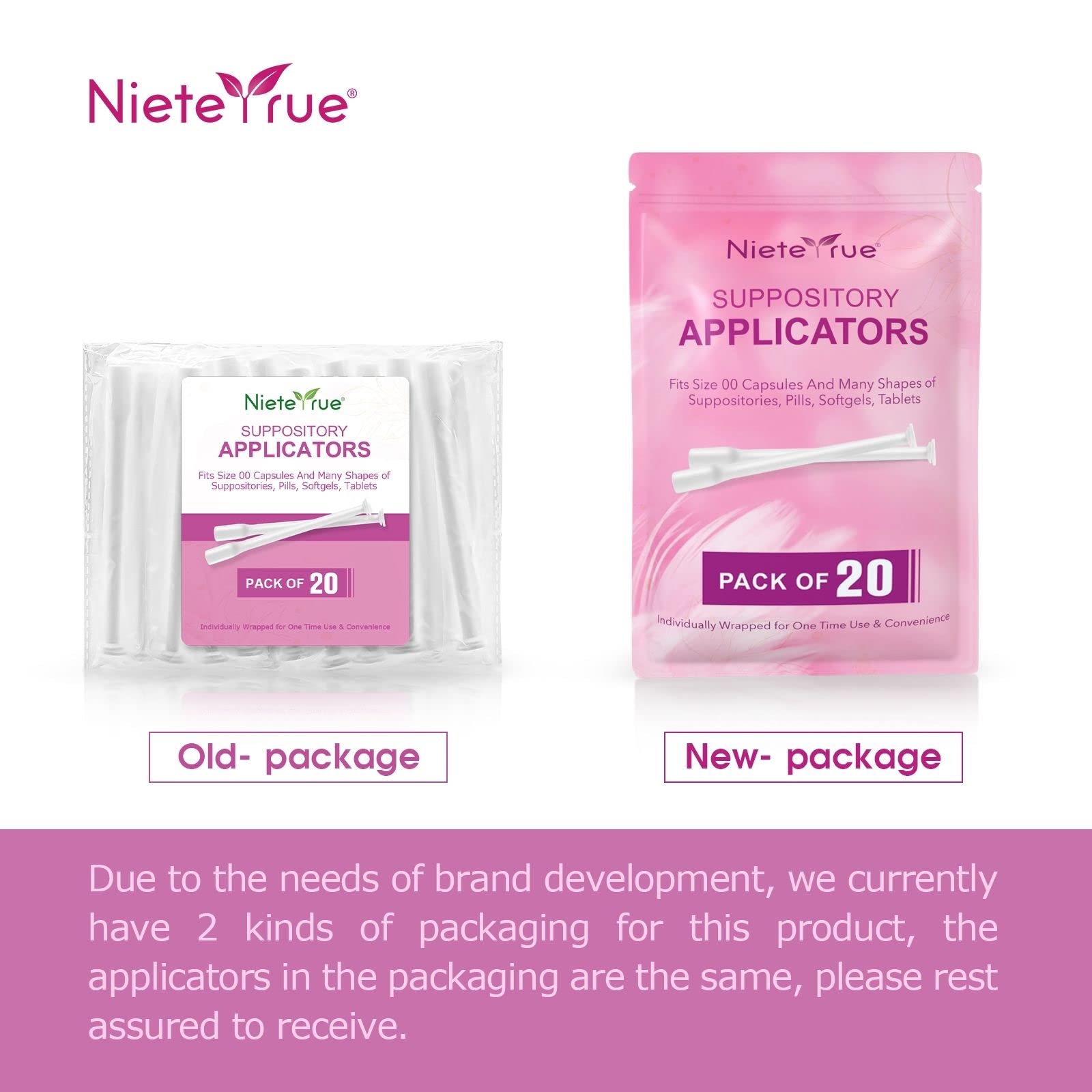 (60 Counts) Nieteyrue Suppository Applicator for Women Fit to Size 00 Cap-sules Soft Tip Auxiliary Tool NieteyrueBuy Supplements Australia