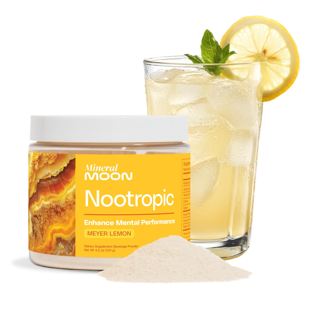 Mineral Moon Premium Cognitive Ignition Nootropic Powder - Brain Supplements For Memory & Focus - Sage Extract, B Vitamins,Cognizine Citicoline& nooLVL - Supports Mental Clarity - No Caffeine or Sugar Mineral MoonBuy Supplements Australia