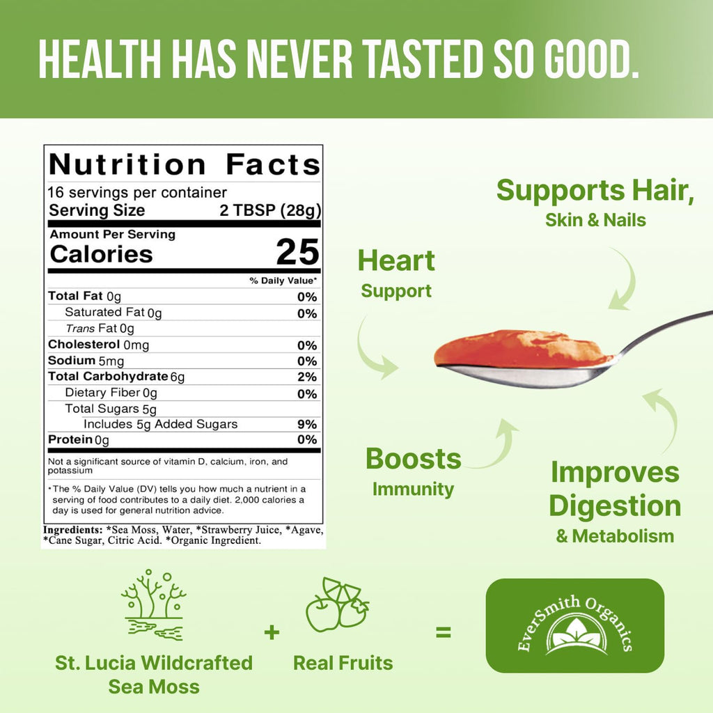 EverSmith Organics - Wildcrafted Irish Sea Moss Gel | Made in USA | Rich in Vitamins EverSmith OrganicsBuy Supplements Australia
