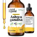 Wild & Organic Ashwagandha Drops - Mood Support & Positive Energy - 500 mg Ashwagandha for Women & Men - Add to Tea Liquid Extract for Relaxation - Non-GMO, Sugar & Alcohol-Free Tincture - 4 fl oz Wild & OrganicBuy Supplements Australia