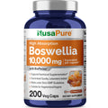 NusaPure Boswellia Serrata 10,000 mg Per Veggie Caps 200 Count (Ext. 20:1, Non-GMO, Vegan, Bioperine) Ayurvedic Herb: Indian Olibanum, Frankincense NusaPureBuy Supplements Australia