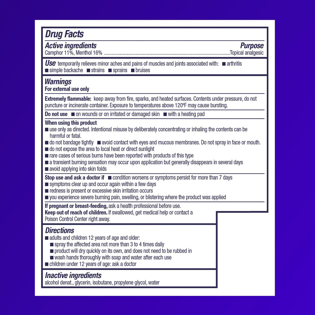 Icy Hot Advanced PRO Pain Relief Dry Spray, Fast-Acting and Quick-Drying Formula, Max Strength Pain Relief with Menthol 16% and Camphor 11% for Backaches, Joints, Muscle Strains and Arthritis, 4 oz Icy HotBuy Supplements Australia