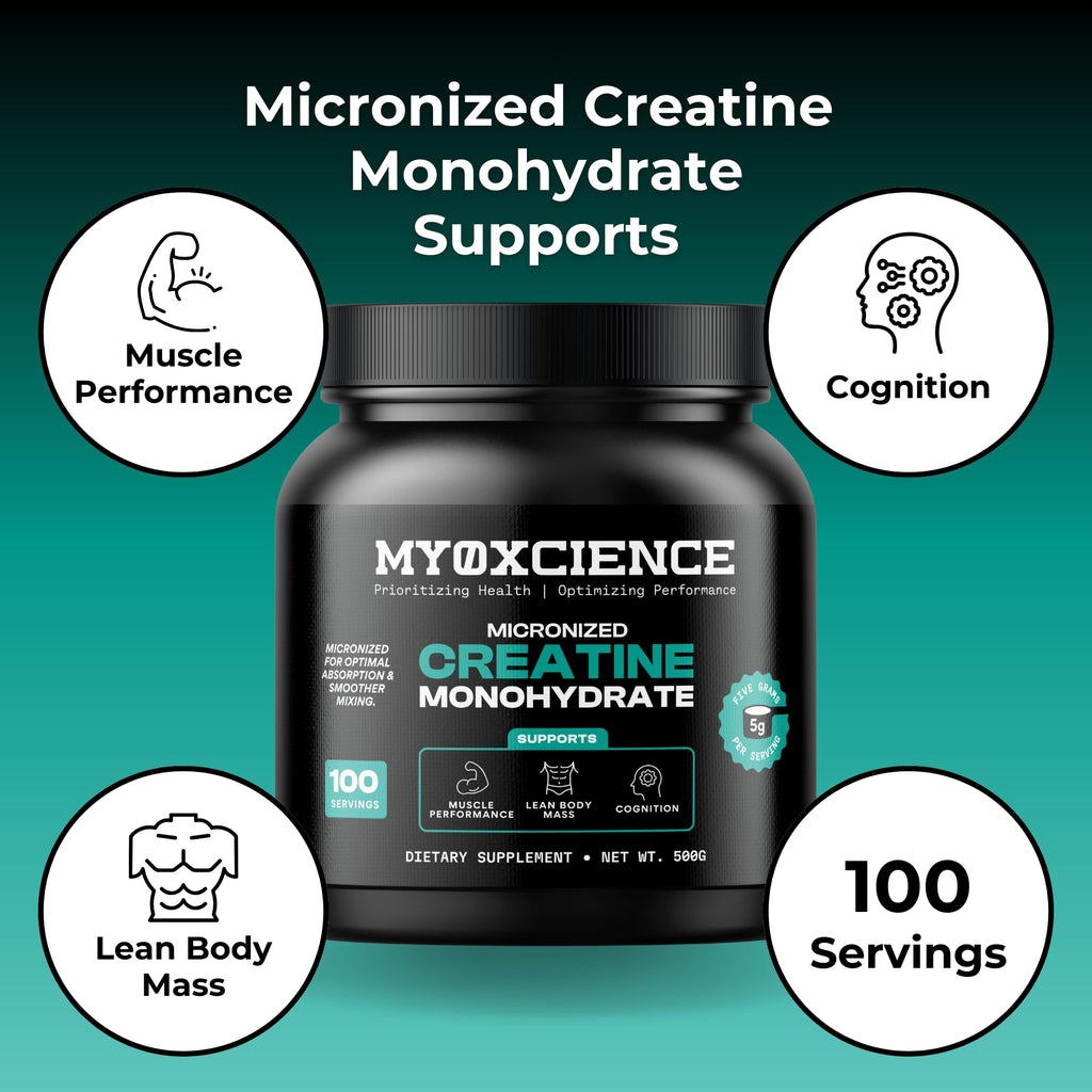 MYOXCIENCE Micronized Creatine | Supports Muscle Performance, Lean Body Mass, & Cognition | 100 Servings MYOXCIENCEBuy Supplements Australia