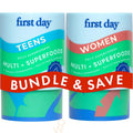 FIRST DAY Womens Multivitamin & Teens Multivitamin Gummies Bundle – Daily Multivitamin for Women, Teen Multi Vitamins FIRST DAY