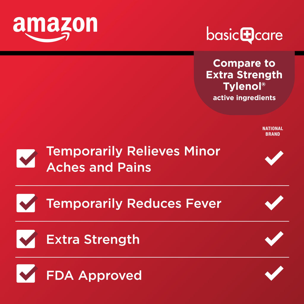 Amazon Basic Care Extra Strength Pain Relief, Acetaminophen Caplets, 500 mg, 200 Count Amazon Basic Care buy supplements Au