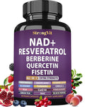 NAD Resveratrol Supplement with Berberine, Quercetin, CoQ10. Anti-Aging Formula for Women & Men. Liposomal NAD Plus, NAD+ Booster, Pure Organic Vitamin, USA StrongVitBuy Supplements Australia
