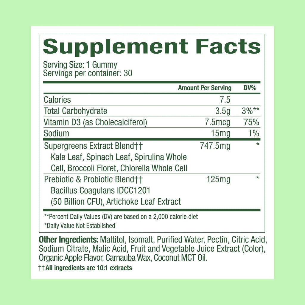 WonderGreens Kids Super Veggie Gummies – Sugar-Free, Allergen-Free Multivitamin for Picky Eaters with Probiotics