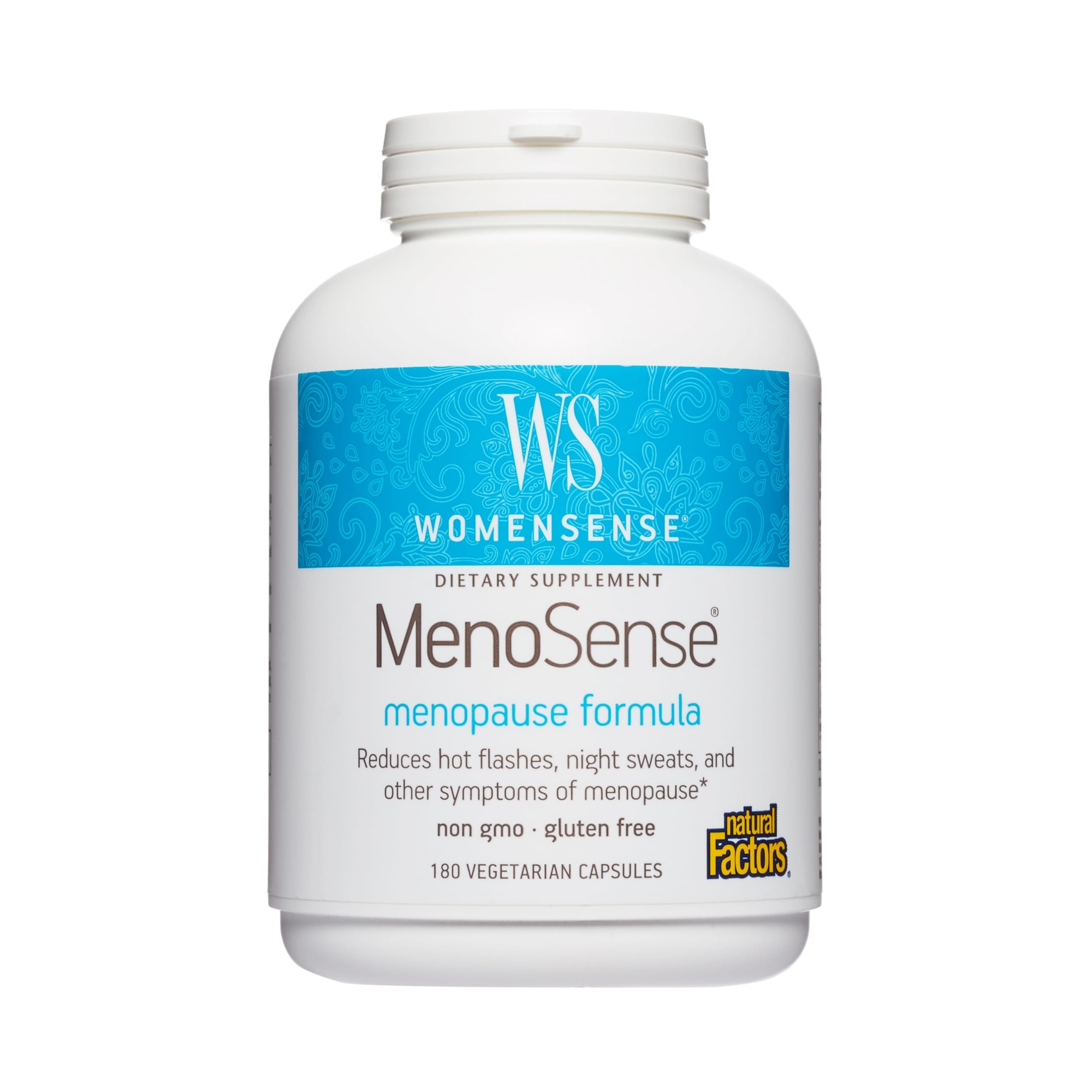 Natural Factors WomenSense MenoSense - Dietary Supplement with Black Cohosh, Chasteberry & Dong Quai - Menopause & Perimenopause Support Supplement - 180 Vegetarian Capsules (90 Servings) Natural FactorsBuy Supplements Australia