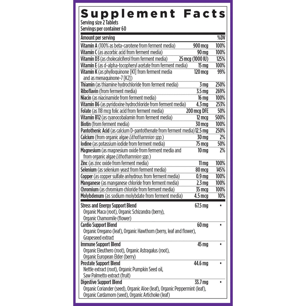 New Chapter Men's Multivitamin Advanced Formula for Stress, Brain, Immune, Heart & Energy Support, Higher Levels of Whole New ChapterBuy Supplements Australia