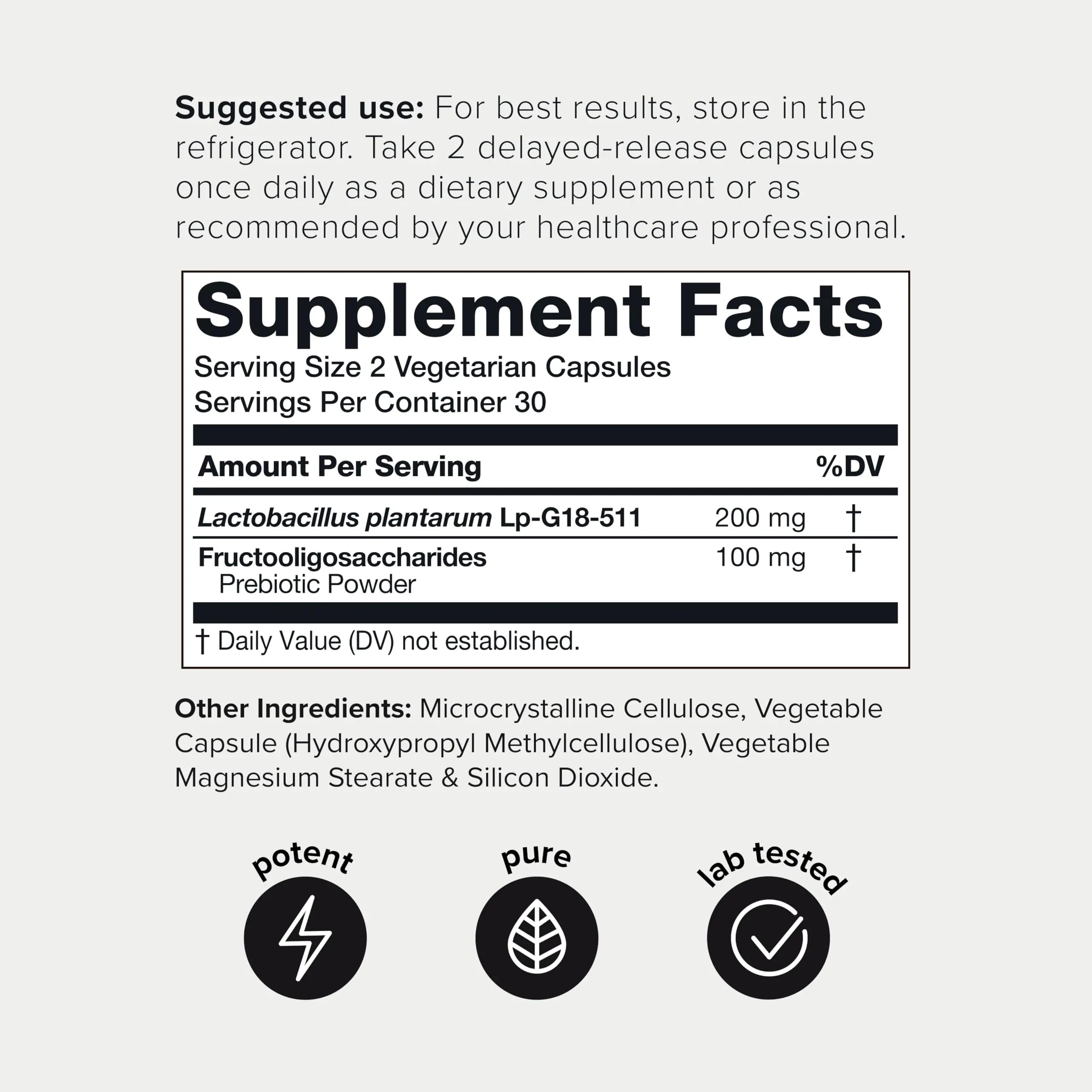 Toniiq Lactobacillus Plantarum – 100 Billion CFU High-Strength Single-Strain Probiotic with FOS – Delayed-Release Veggie Capsules – Third-Party Tested Potency – 60 Capsules Toniiq buy supplements Au