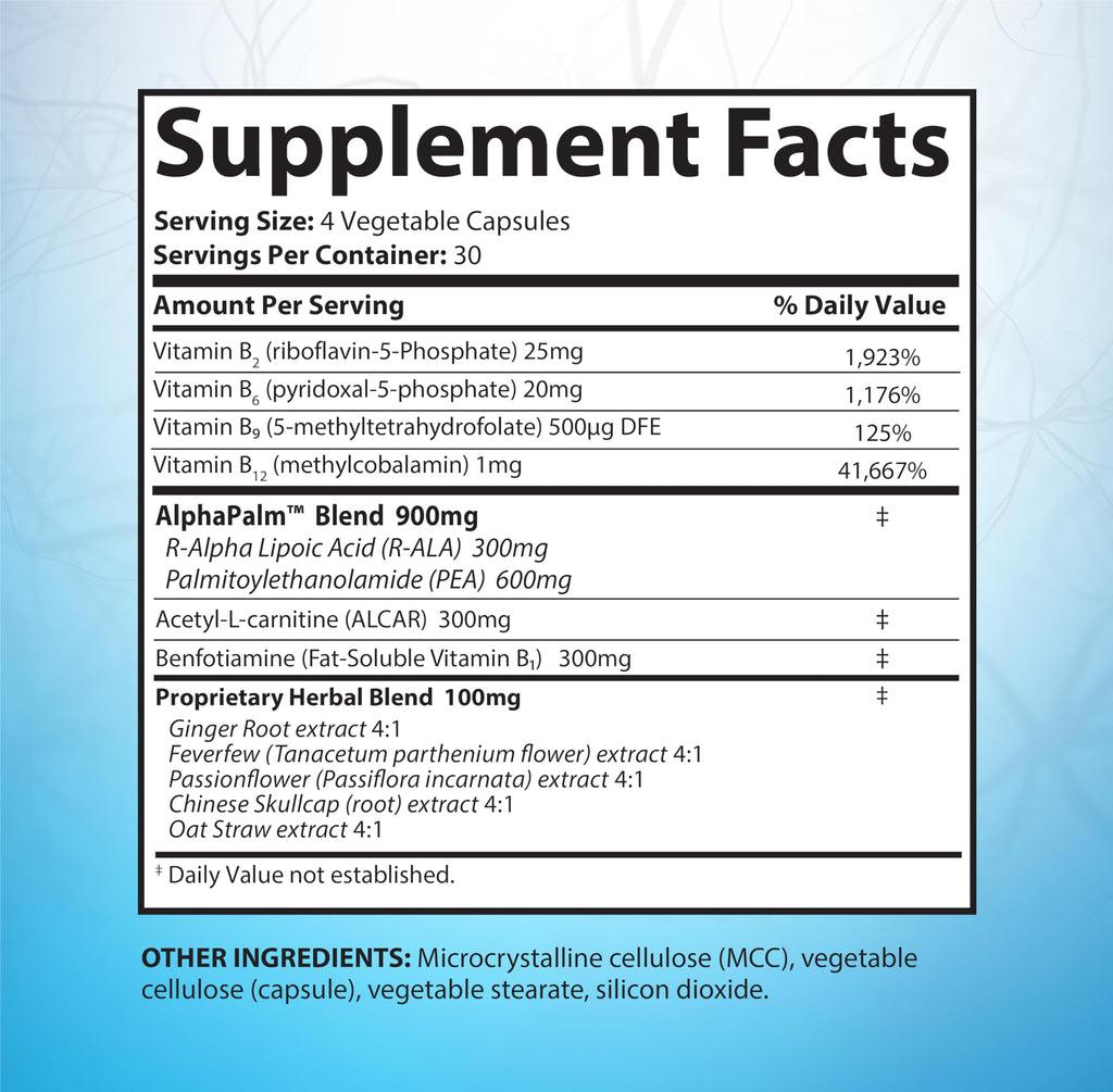 SciatiEase Sciatic Nerve Health Support Supplement - Nerve Support Formula with AlphaPalm, Pea, Vitamin B Complex, Alpha Lipoic Acid 300mg - 120 Capsules SciatiEaseBuy Supplements Australia
