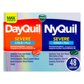 Vicks Dayquil & Nyquil Severe Co-Pack, Cold & Flu Medicine, Powerful Relief For Headache, Fever, Sore Throat, Minor Aches & Pains, Congestion, Sinus Pressure, Stuffy Nose, And Cough, 48 Liquicaps Vicks buy supplements Au
