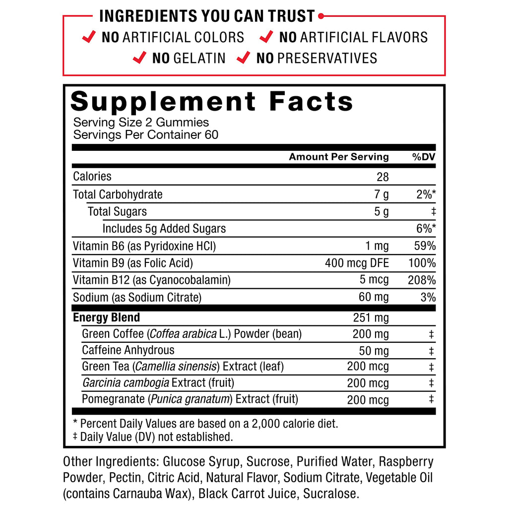 Force Factor LeanFire Thermo Gummies with B12 Vitamins, Caffeine, & Green Coffee Bean Force FactorBuy Supplements Australia