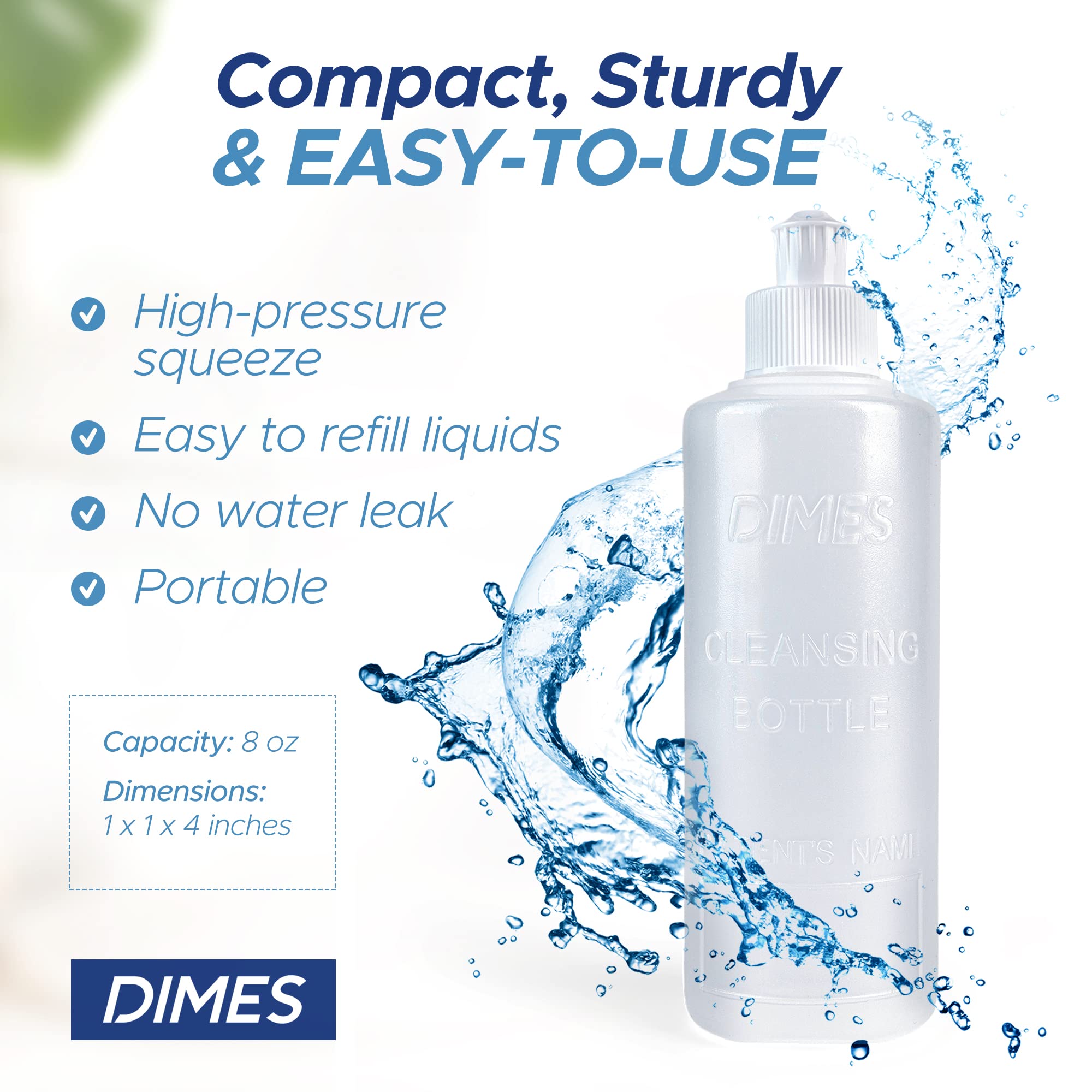 Dimes Perineal Lavette Irrigation Bottle 8 oz (Pack of 3). - Peri Bottle for Postpartum Care DimesBuy Supplements Australia