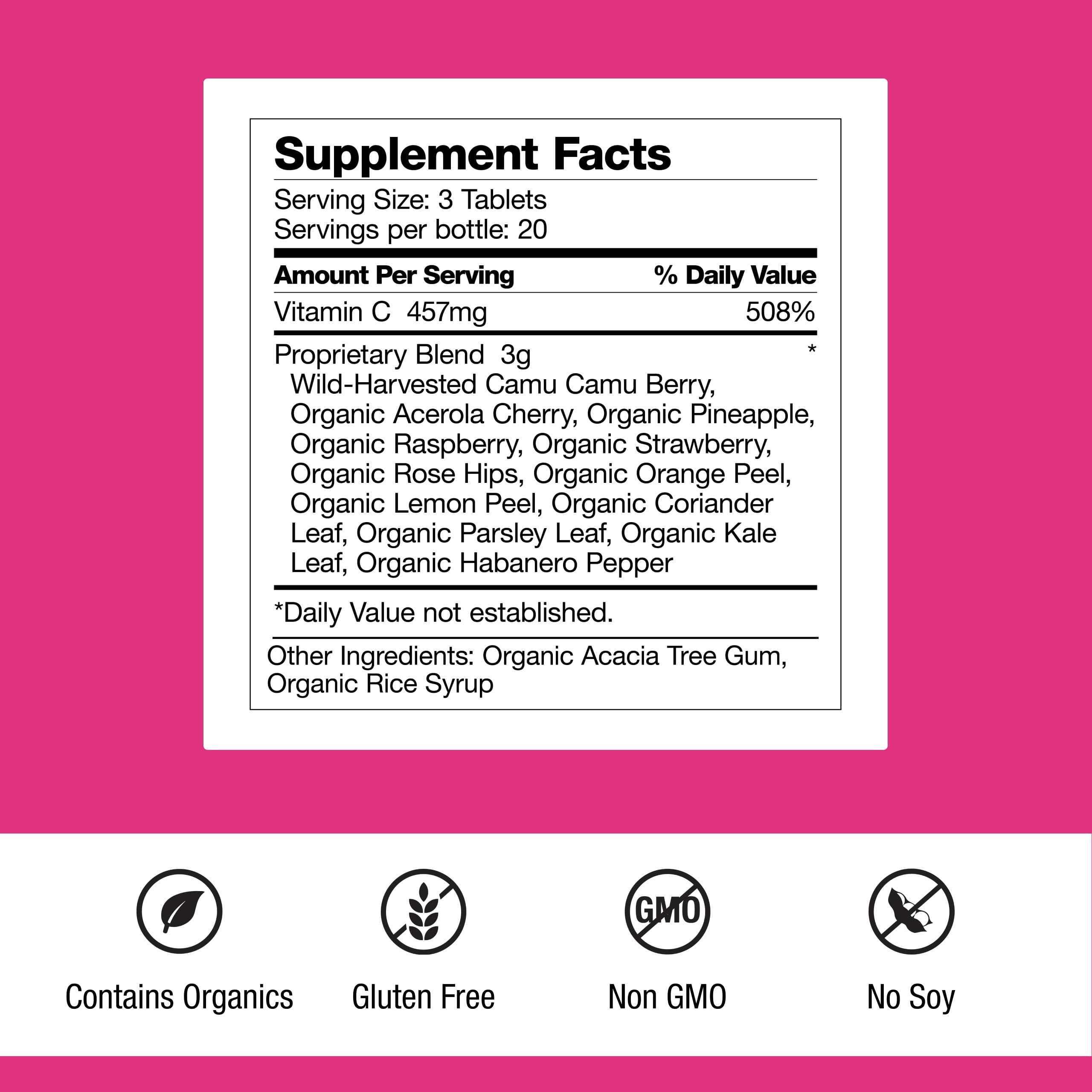 Dr. Schulze's Super-C Plus - Vitamin C Supplement for Immune Support - Skin Health & Antioxidant Support - High-Potency Formula - Plant-Based Superfood - Gluten-Free & Vegan - 60 Count (20 Servings) Dr. Schulze'sBuy Supplements Australia