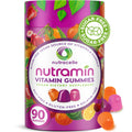 NUTRAMIN Daily Vegan Keto Multivitamin Gummies Non-GMO Natural Vitamin C, D + Zinc for Immunity, Plant-Based, Sugar-Free NutracelleBuy Supplements Australia