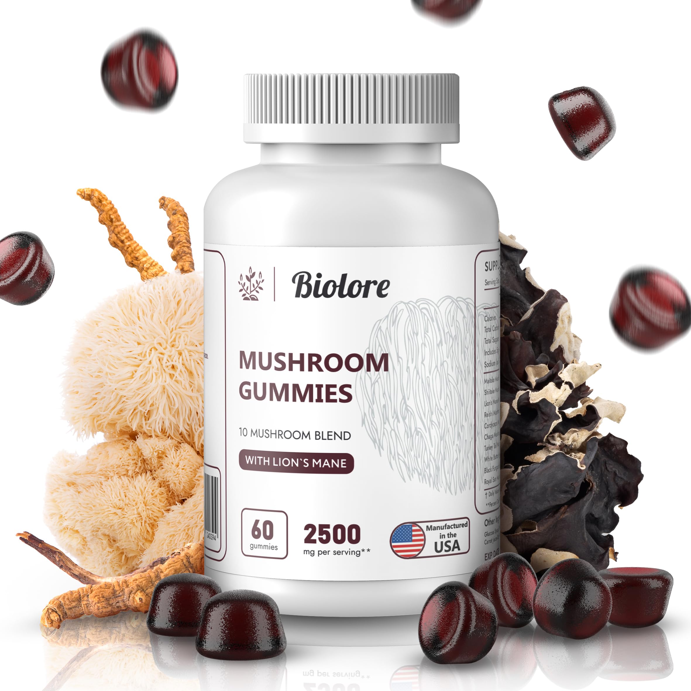 Biolore Mushroom Complex Gummies: 10 Powerful Mushrooms with Chaga, Lions Mane BioloreBuy Supplements Australia
