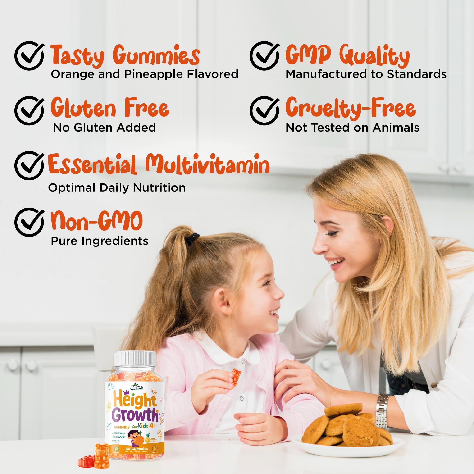 Juneno Height Growth Vitamins Supplement Gummies - Grow Taller for Teens Kids Boys Girls - Natural Height Increaser Maximizer Multivitamin JunenoBuy Supplements Australia