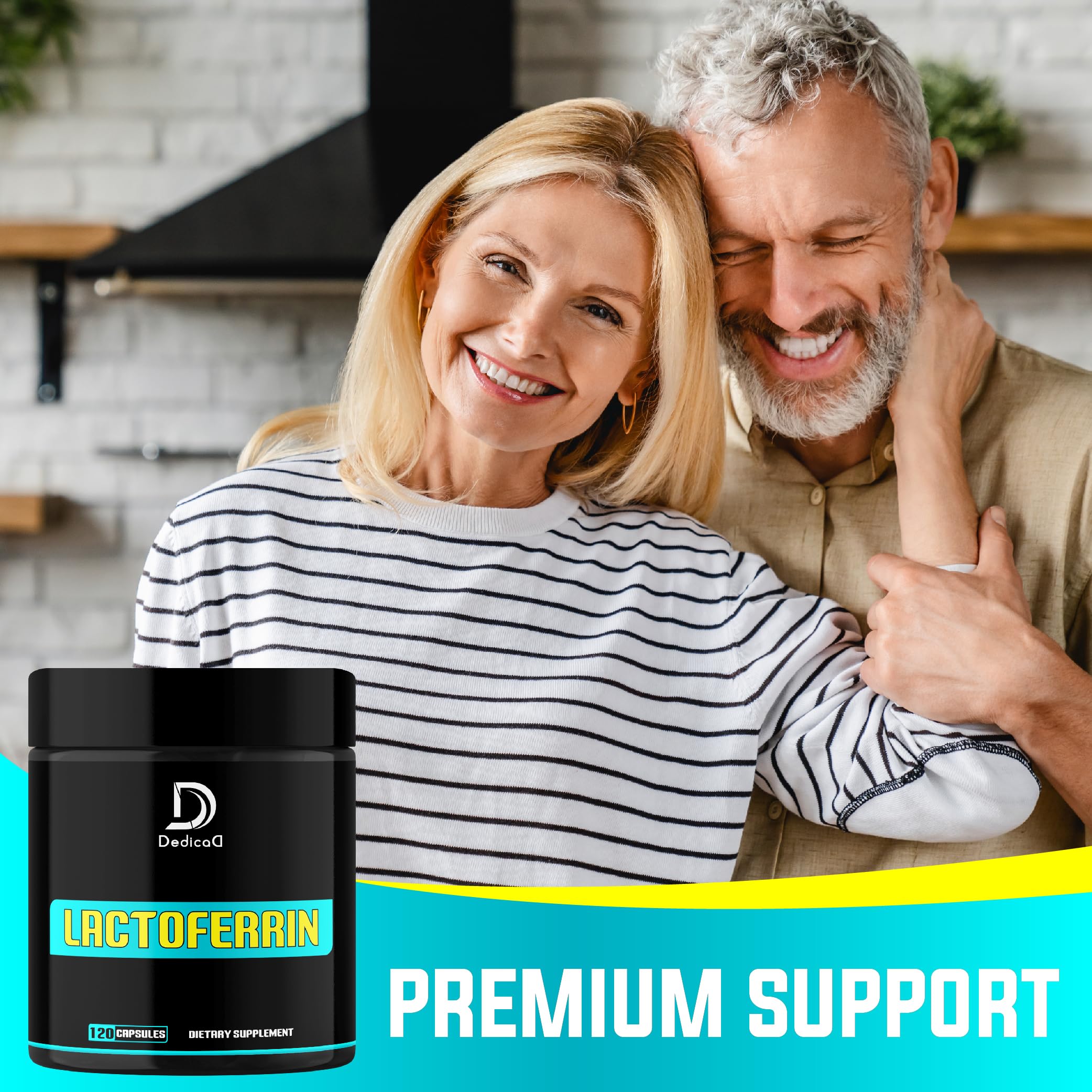 DEDICAD 500Mg Lactoferrin Supplement - 120 Capsules for 2-Month Supply DEDICAD buy supplements Au