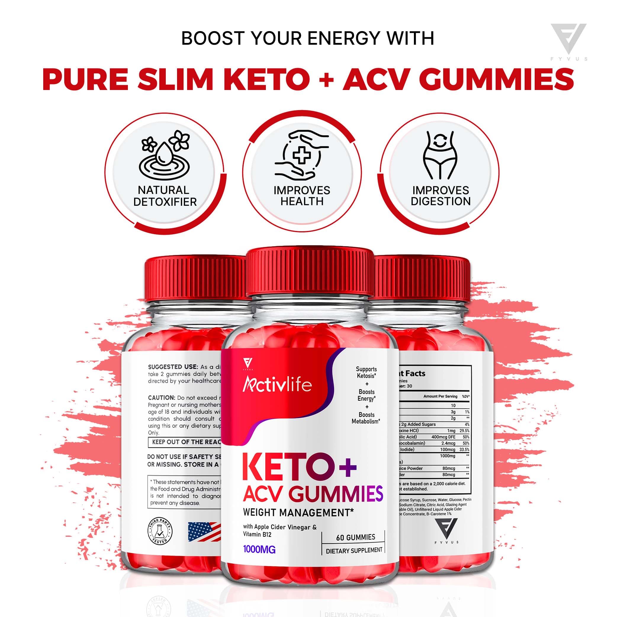 (2 Pack) Activlife Keto ACV Gummies Activelife Keto Advanced, Active Life Keto FyvusBuy Supplements Australia