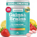 Creatine Chews - 5000mg Creatine Monohydrate Tablets for Men & Women with Ashwagandha KSM-66 - Low Sugar Muscle Support & Cognitive Boost - Gummy Alternative - 120 Count (Strawberry Lemonade) Attain NutrientsBuy Supplements Australia