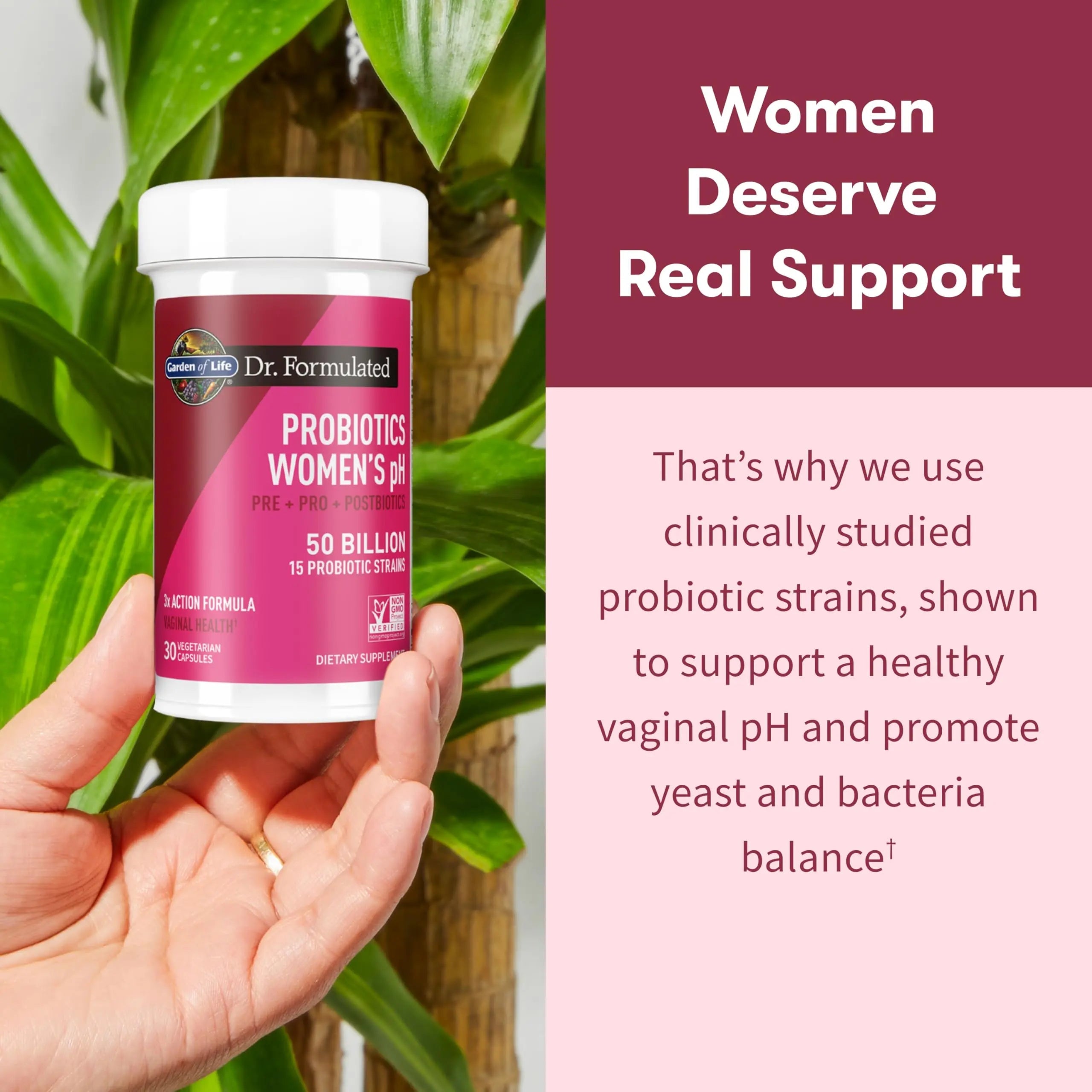 Garden of Life Dr Formulated Once Daily 3-in-1 Complete Prebiotics, Postbiotics & Probiotics for Women, PRE + PRO + POSTBIOTIC Supplement for Women’s Digestive, Immune & Vaginal Health, 30 Day Supply Garden of LifeBuy Supplements Australia