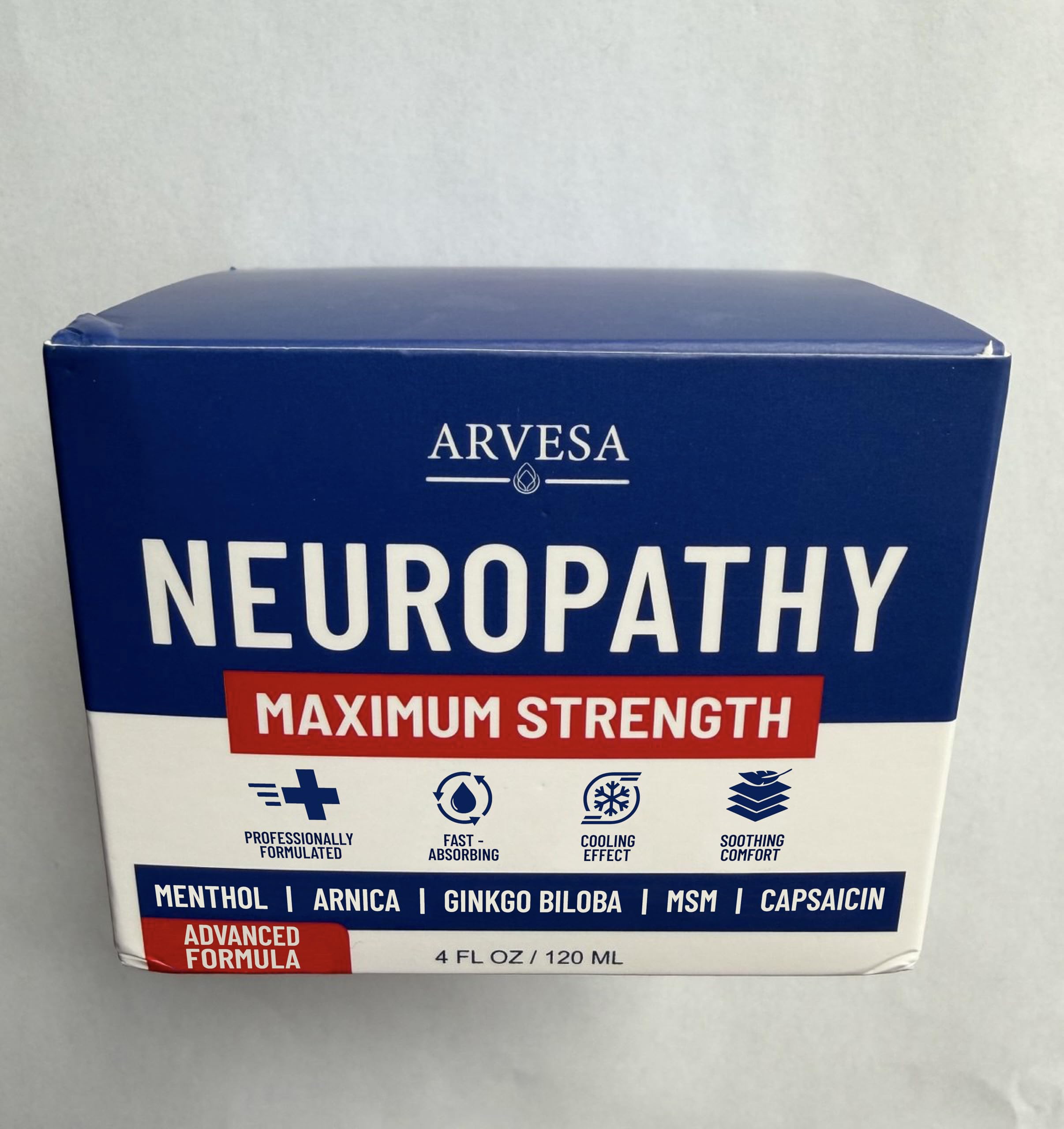 Neuropathy Cream - Maximum Strength - Arnica, MSM, Hemp Seed Oil, Ginkgo Biloba, Capsaicin - Non-Greasy with Cooling Effect - Value Pack - Natural Ingredients - Formulated in USA ArvesaBuy Supplements Australia