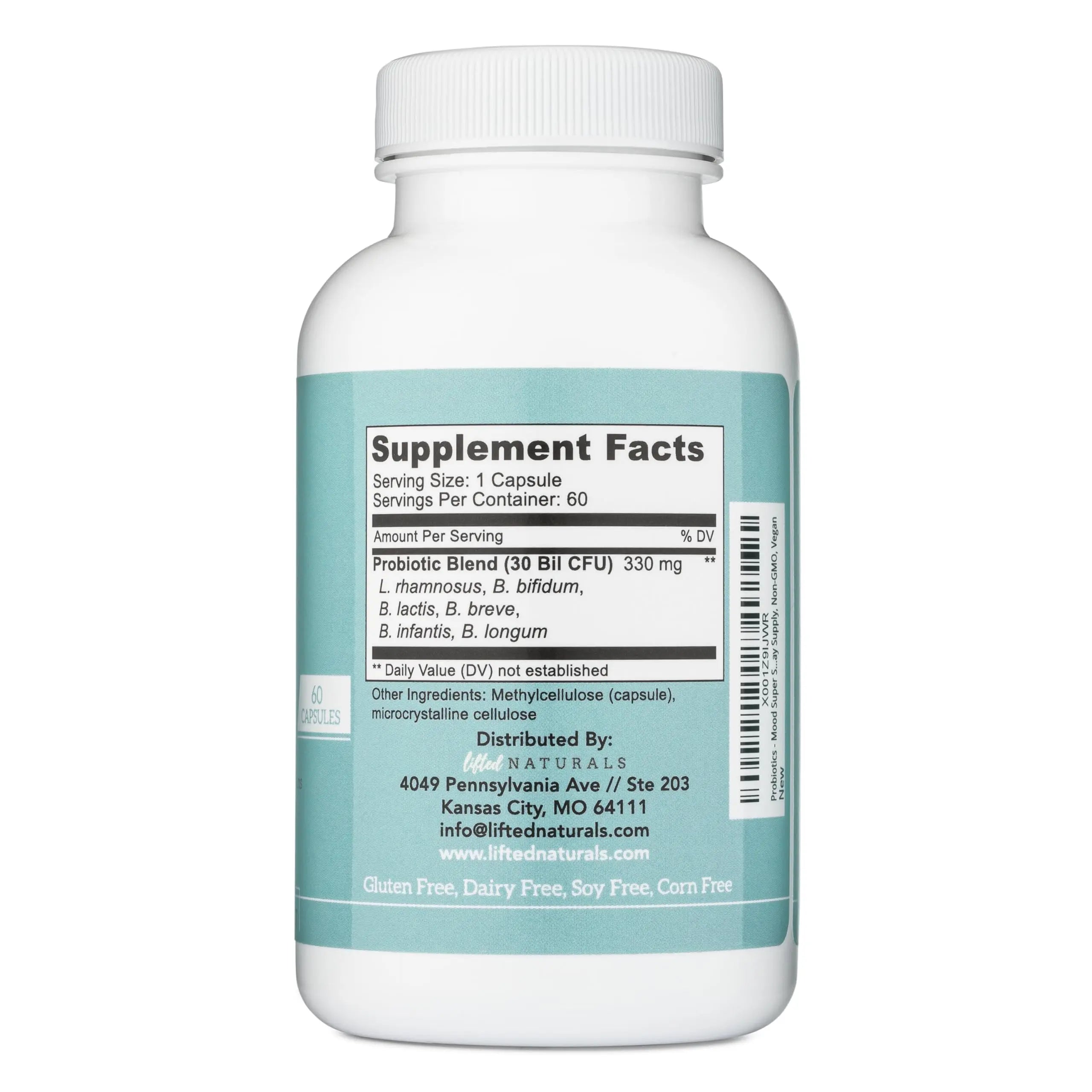 Probiotics - Mood Super Strains Probiotic - Naturally Supports Digestion & Mood - Histamine-Free Probiotics w/ L Rhamnosus GG, Shelf Stable Probiotic Supplement, 60 Day Supply, Non-GMO, VEGAN Lifted NaturalsBuy Supplements Australia