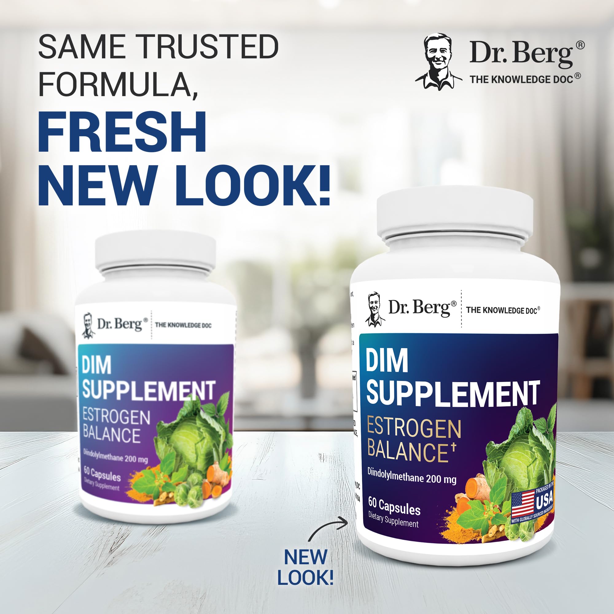 Dr. Berg DIM Supplement Estrogen Balance - Original Estrogen Supplement for Women with Diindolylmethane for Menstrual Symptoms & Menopause Relief & Black Pepper for Enhanced Absorption - 60 Capsules Dr. Berg NutritionalsBuy Supplements Australia