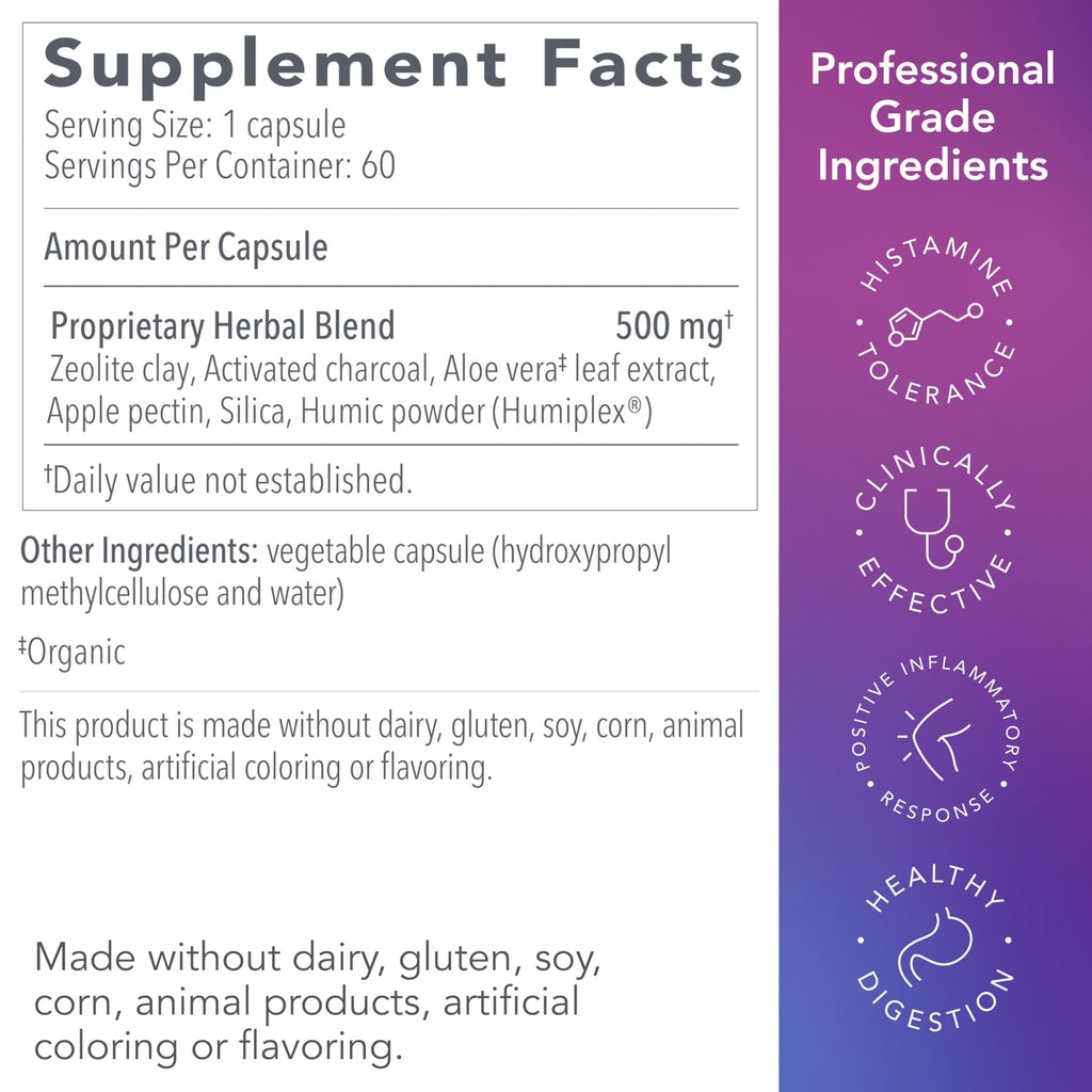 Biocidin G.I. Detox+ Activated Charcoal Binder & Zeolite Detox Supplements with Silica - Helps Bind & Clear Toxins - Supports Full Body Cleansing and May Reduce Bloating (60 Capsules) Bio-Botanical ResearchBuy Supplements Australia