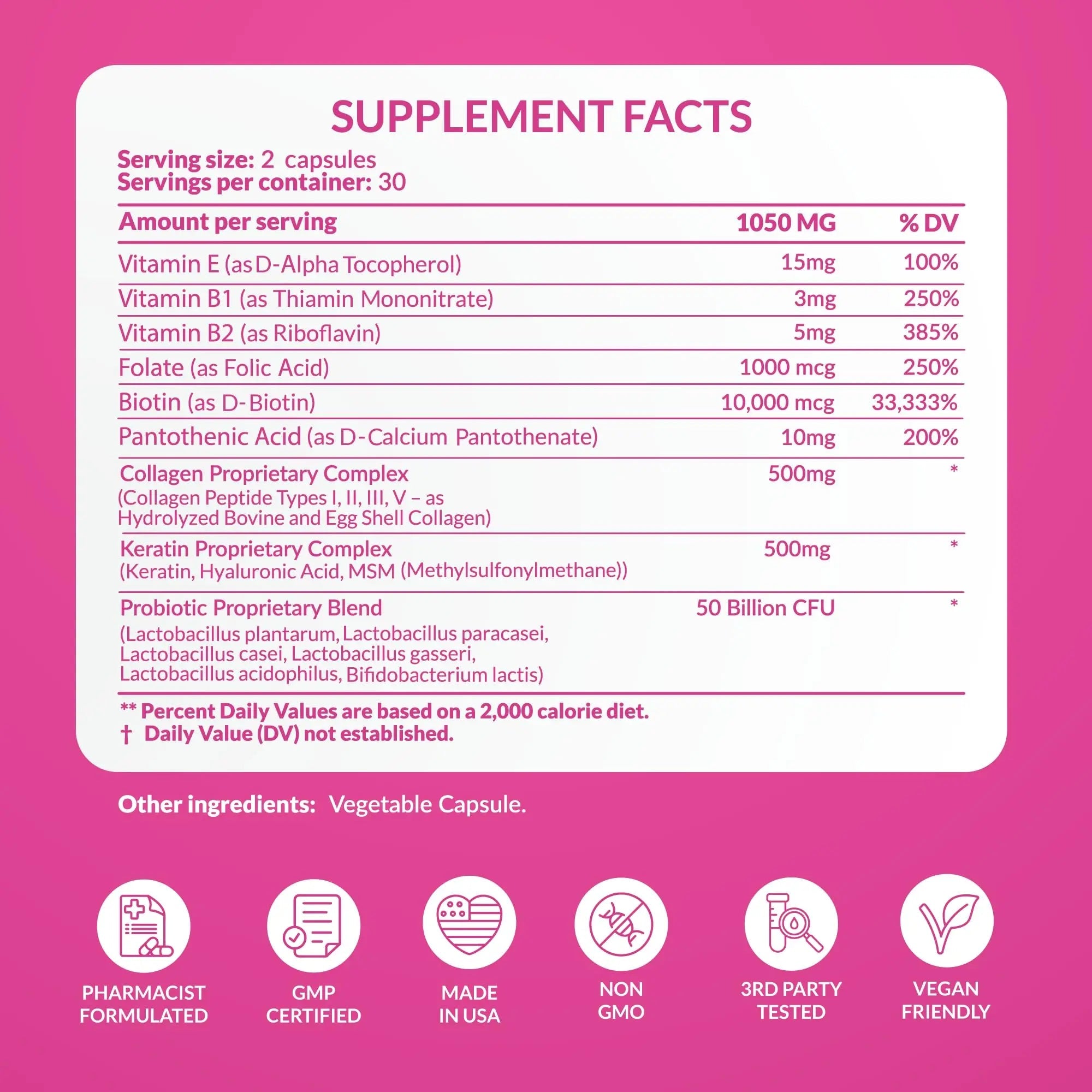 ADVANCED Women's Probiotics for Gut Health - Hair, Skin, & Nails Vitamins Support - 50 Billion CFU w/ Collagen, Biotin & Keratin - Probiotic Supplement for Digestive Health & Bloating Relief, USA-Made PharmaSupps buy supplements Au