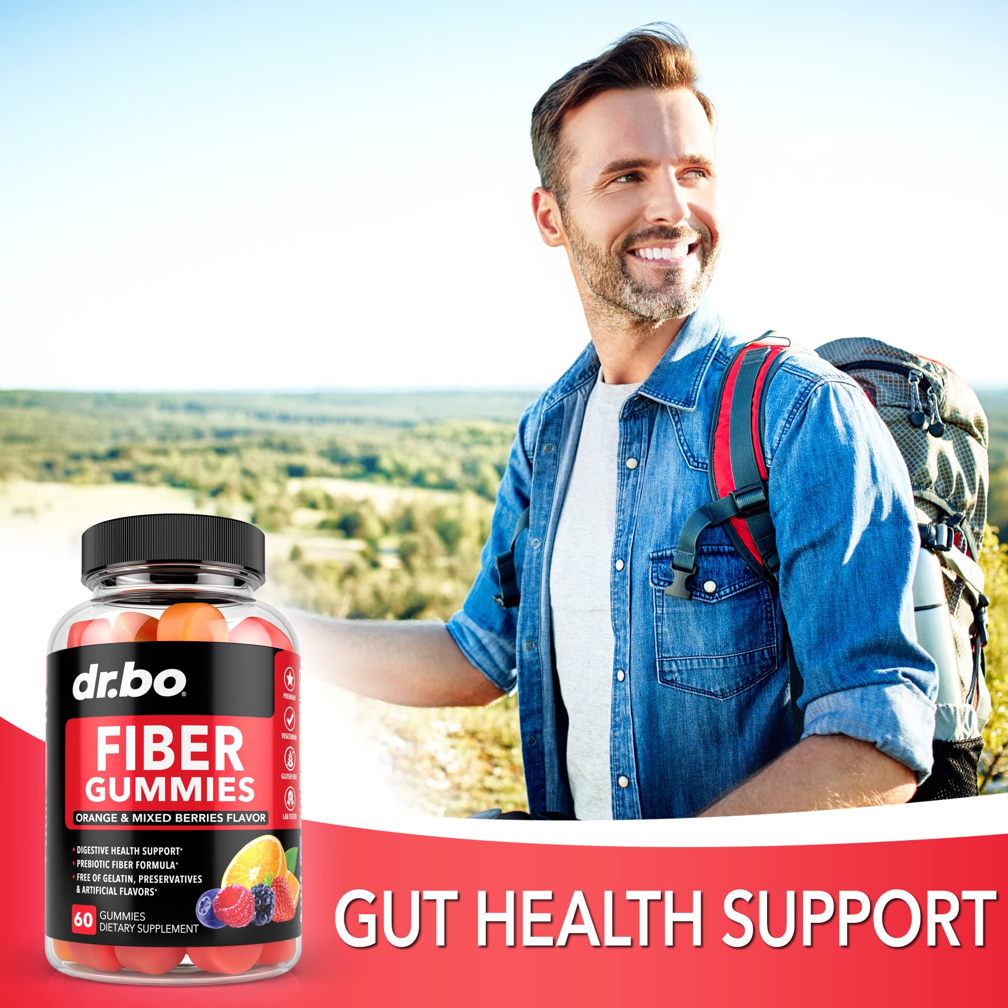 Fiber Gummies for Adults & Kids - Tasty Gummy Prebiotic Fiber Supplement for Max Digest DR. BOBuy Supplements Australia