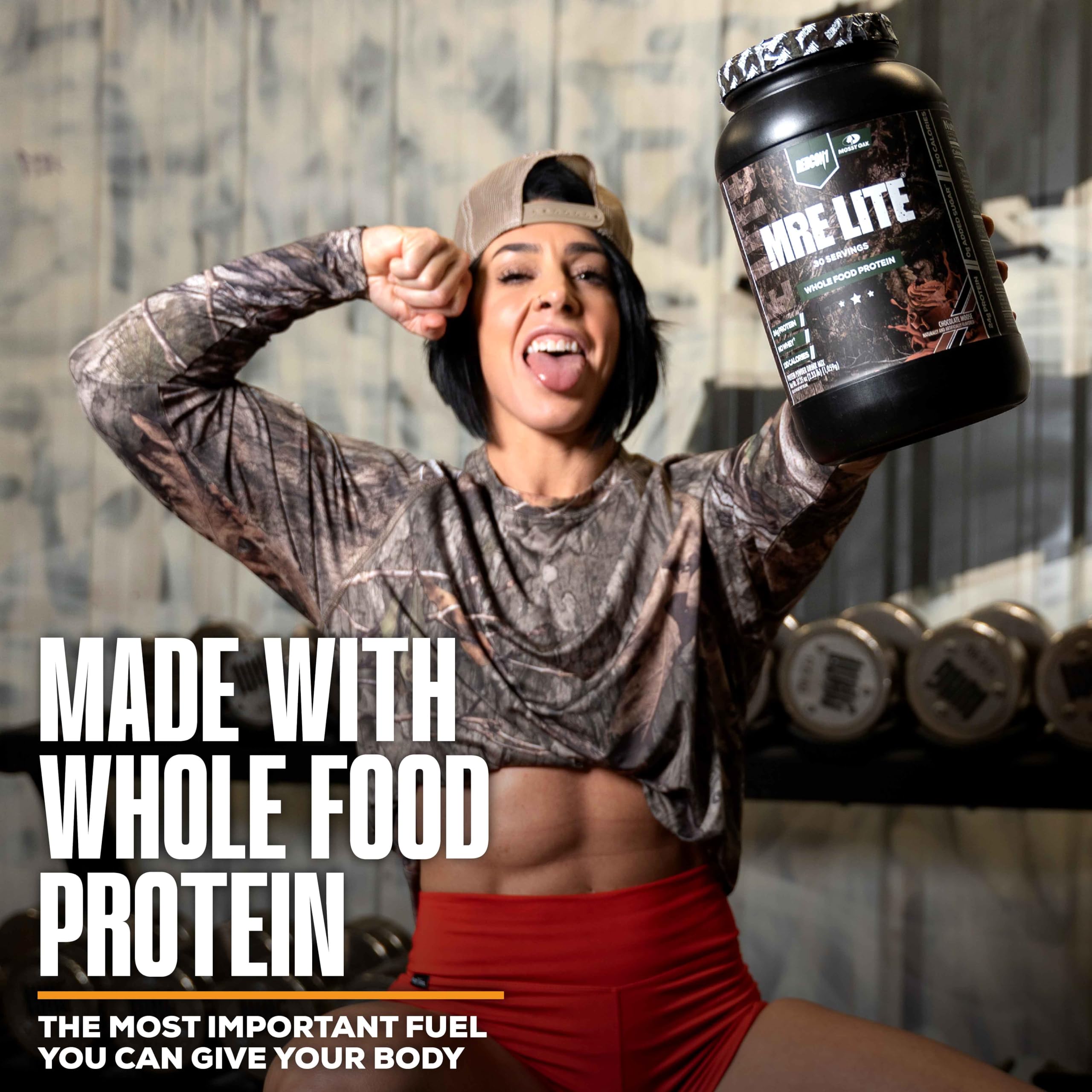 REDCON1 x Mossy Oak MRE Lite Whole Food Protein Powder, Chocolate Moose - Low Carb REDCON1Buy Supplements Australia