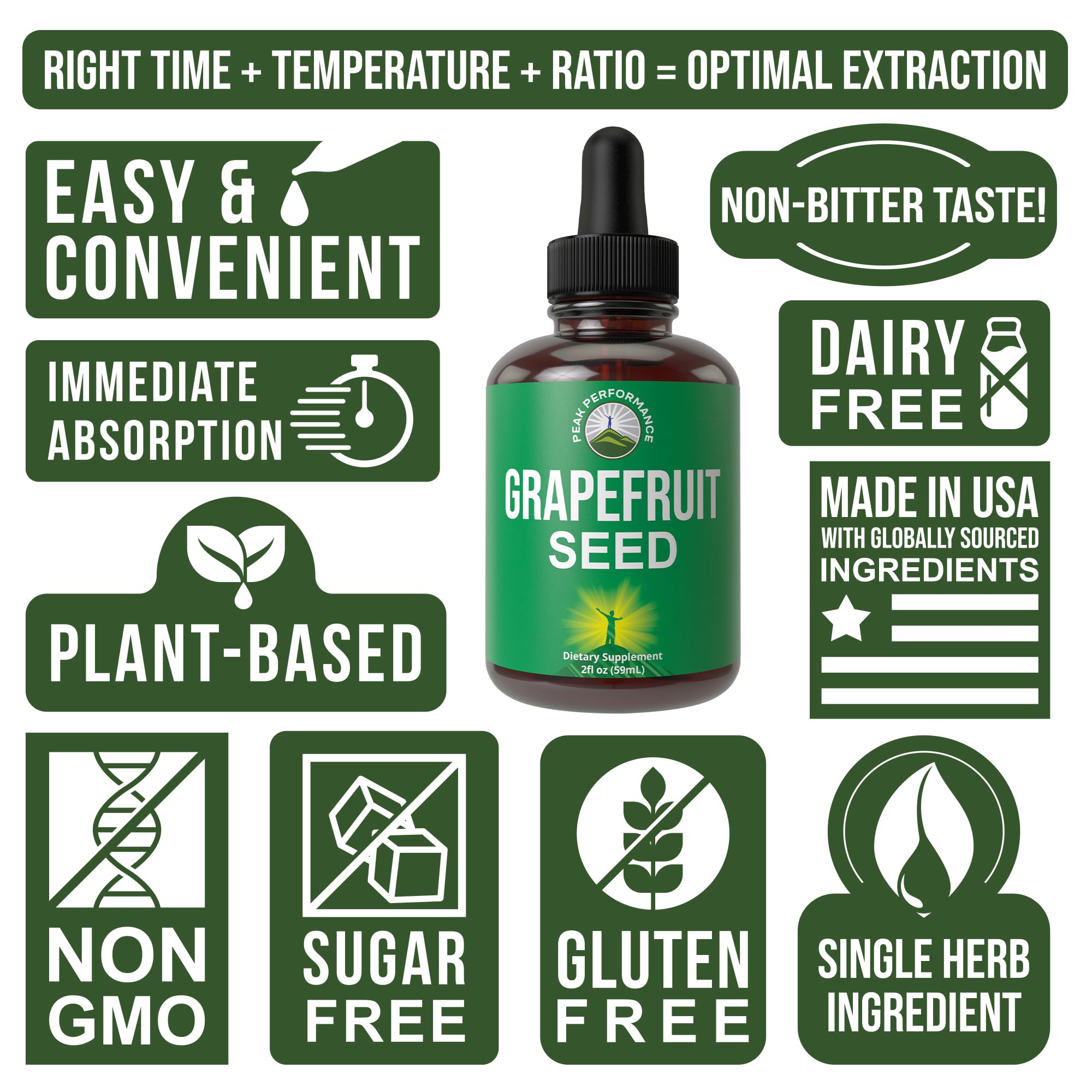 Grapefruit Seed Extract Liquid Drops Supplement. Vegan GSE Grapefruit Seed Extract for Women and Men. Zero Sugar, Non Bitter. for Immune, Digestive Support. Gluten Free Oil. Take Orally Peak PerformanceBuy Supplements Australia